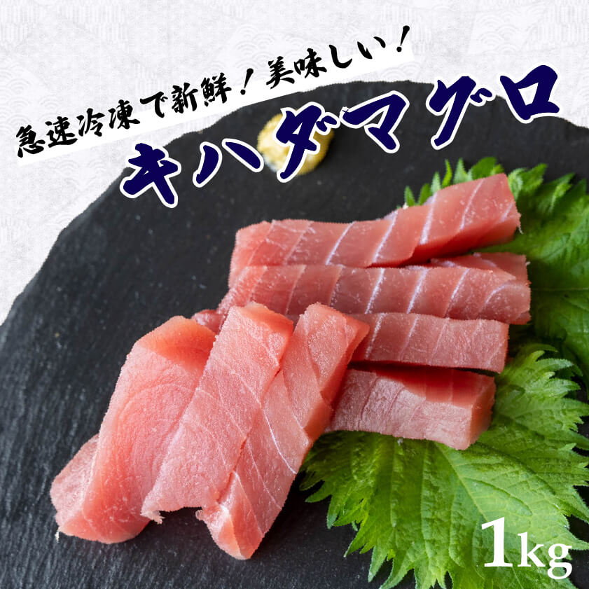 キハダマグロブロック 1kg 【お届け日時指定不可】