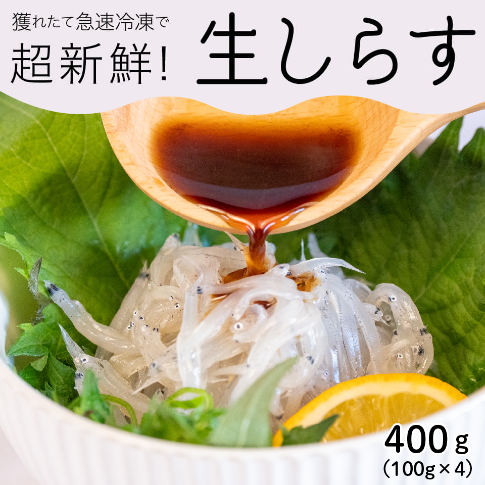 【高知の居酒屋の定番】高知県・安芸産　どろめ（生しらす） 100g×4パック